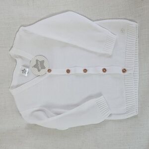 NWT White Button-Up Cardigan 36 Months